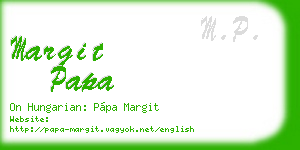 margit papa business card